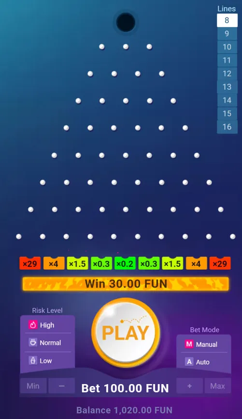 Comprendre les r&egrave;gles du jeu Plinko